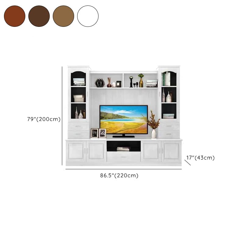 TV Entertainment Center with Bridge & Hutch, Entertainment Center with Gate & 2 Bookcases - image 11