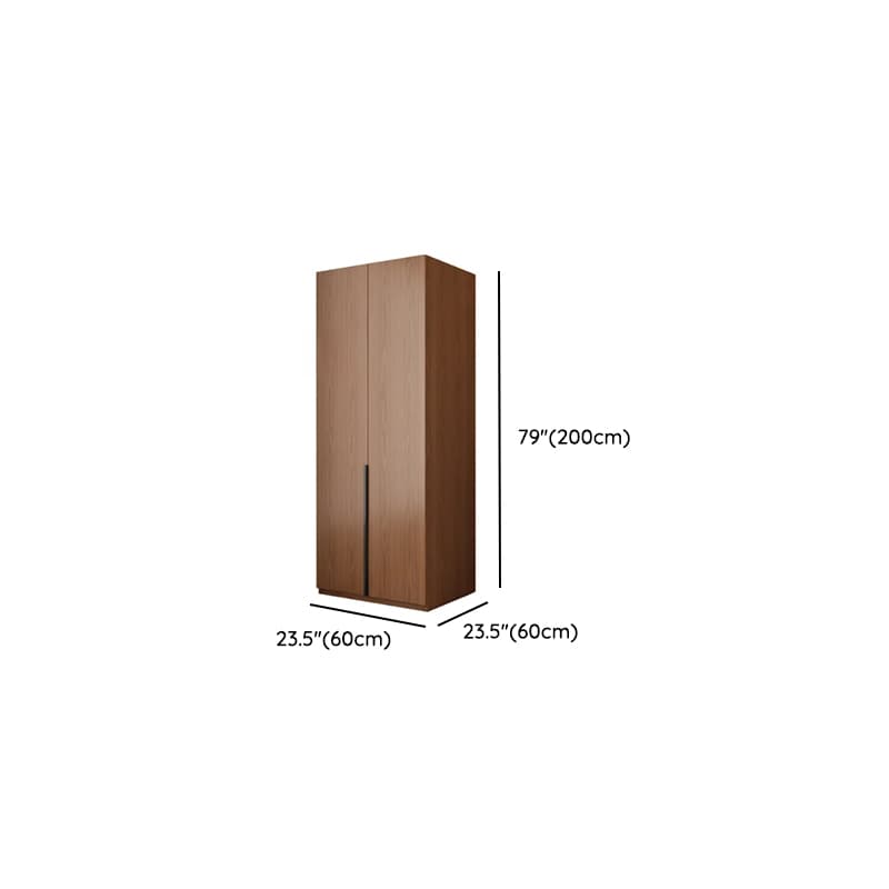 Sepia Modish Laminate Wardrobe Closet with Interior Shelves and Clothing Rod - image 16