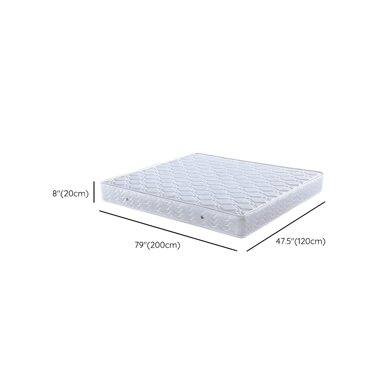 Scandinavian Solid Wood Platform Bed 9.8" H Bed Frame with Mattress - image 13