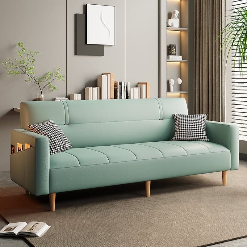 Grey/Olive Green/Azure Pu Leather Loveseat/Sofa Couch with Armrest