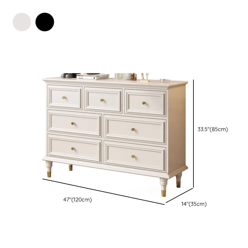 Trendy Natural Wood Console Dresser with 9/7/6 Drawers in Horizontal/Vertical Orientation - image 8