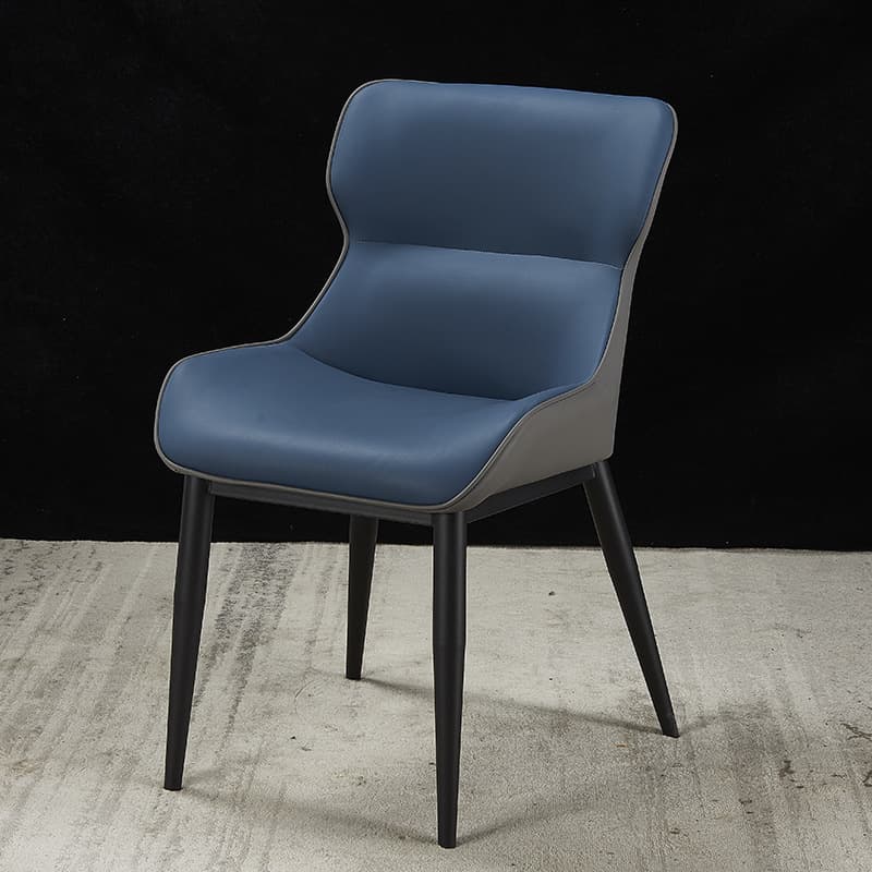 Modern Simple Style Upholstered Dining Chairs with Ergonomic Curved Backrest