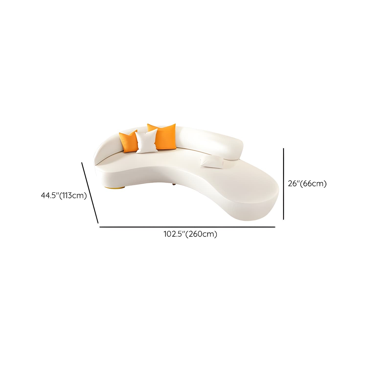Modern Beige Sectional Sofa with Cushion Back and Wood Frame - image 11