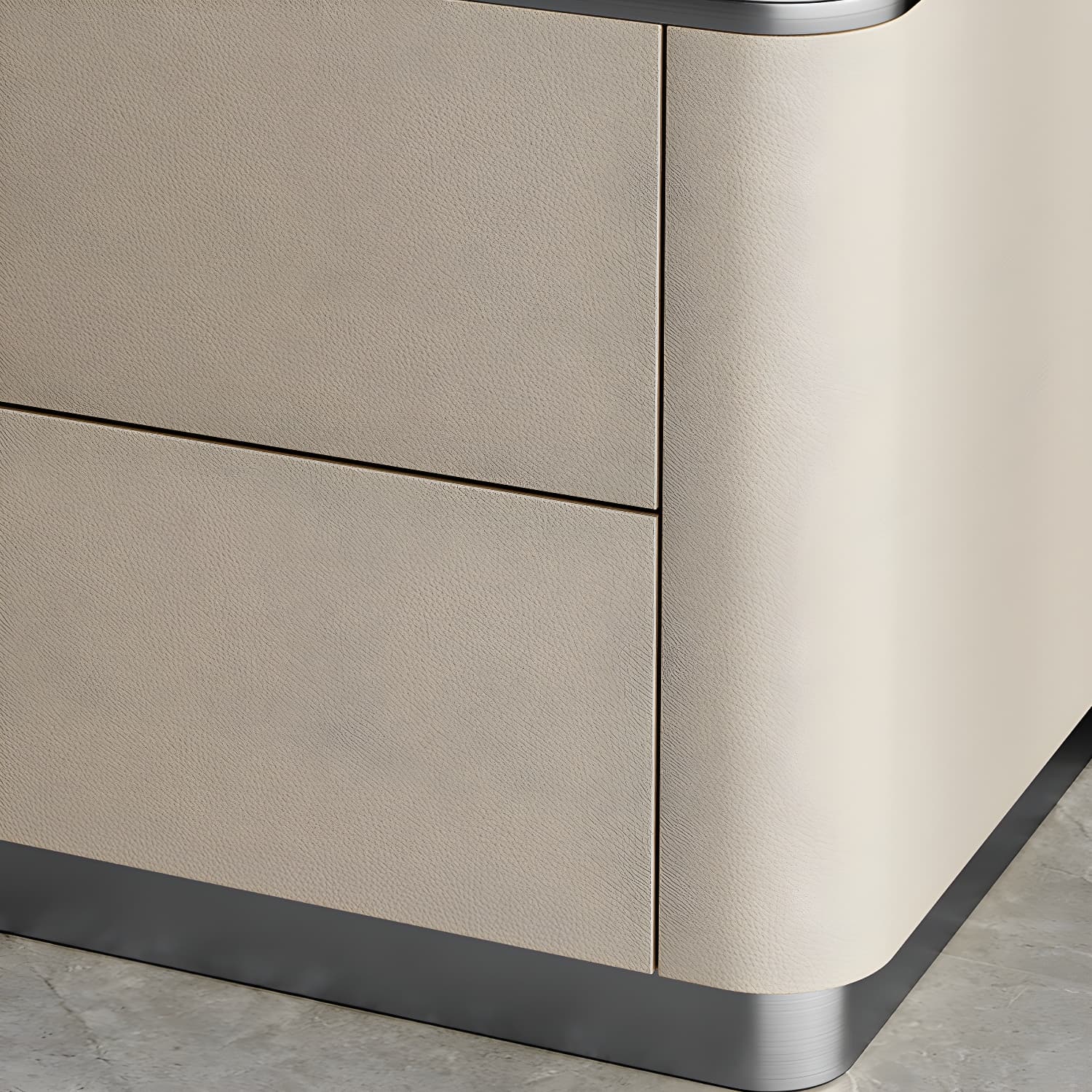 Stone Bedside Cabinet Classic Glam Bed Nightstand for Bedroom - image 18
