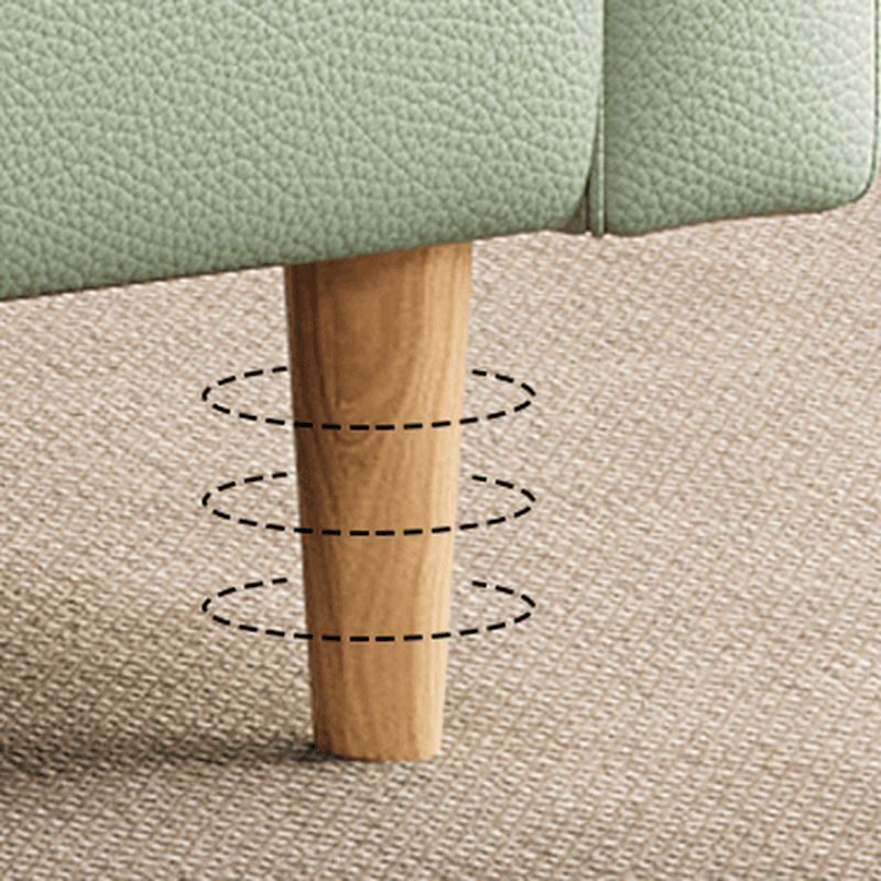 Synthetic Leather Convertible Sofa in Grey/Light Blue/Light Green with Arm - image 17