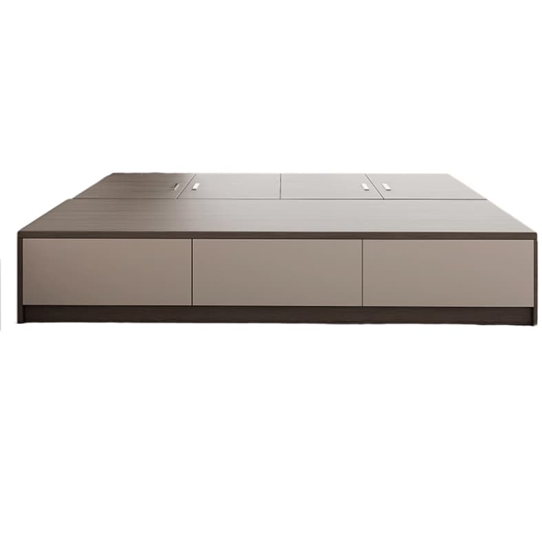 Brown Wood Lift Up Storage Bed with 3 Drawers and Solid Color Design - image 5