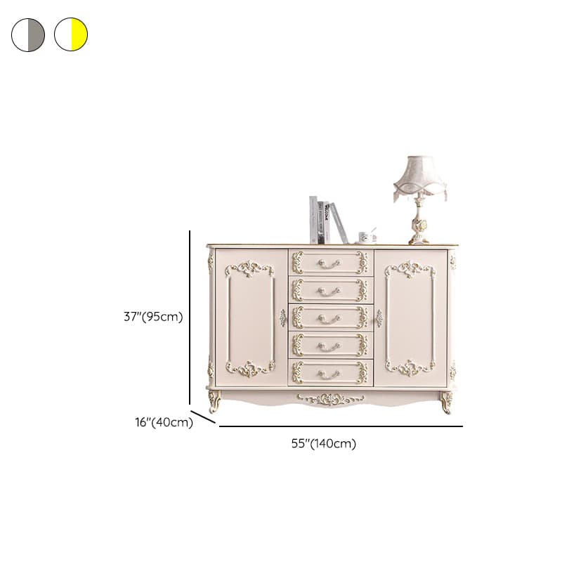Contemporary Lumber Horizontal Wardrobe Combo with Hutch and 3 Interior Shelves - image 20