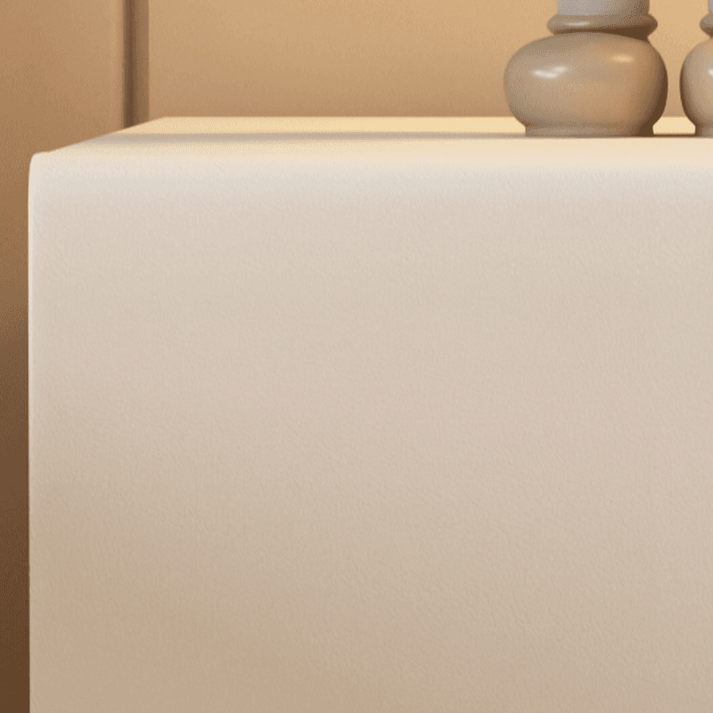 Minimalist 2-Tier Synthetic Leather Countertop Drawer Storage Nightstand - image 10