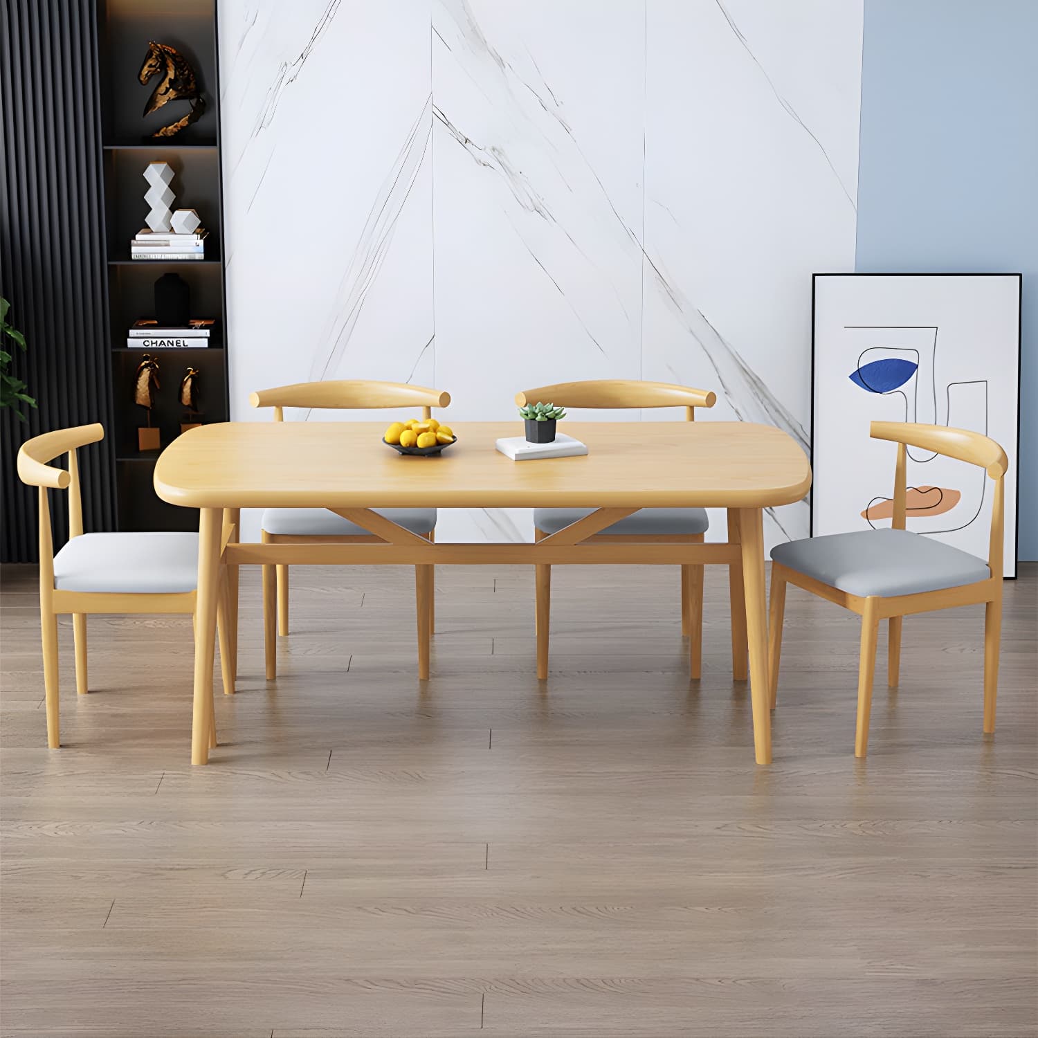 Modern Kitchen Wood Furniture of Standard Height Formal Dining Room Table Set - image 5