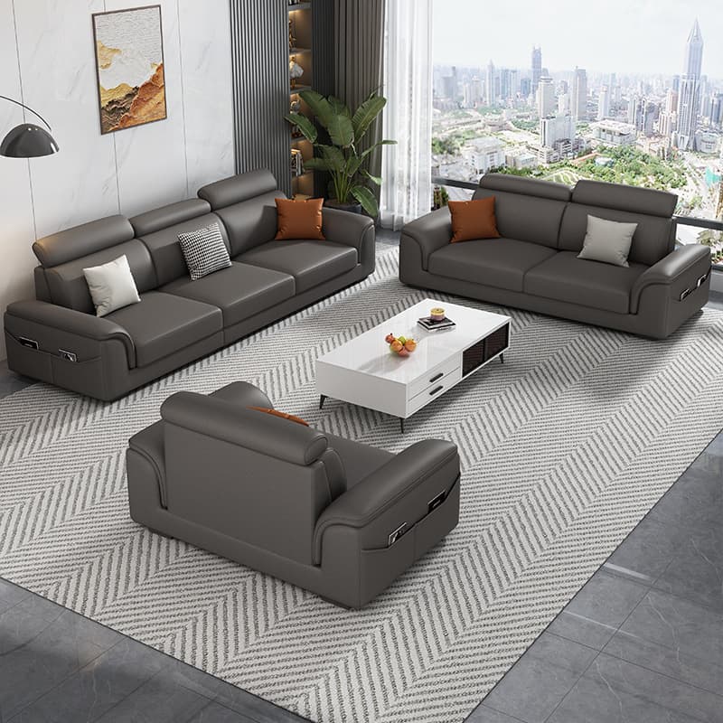 L-Shape/Straight Left/Horizontal Sofa Recliner/Sofa Couch with Pine Wood Frame - image 3