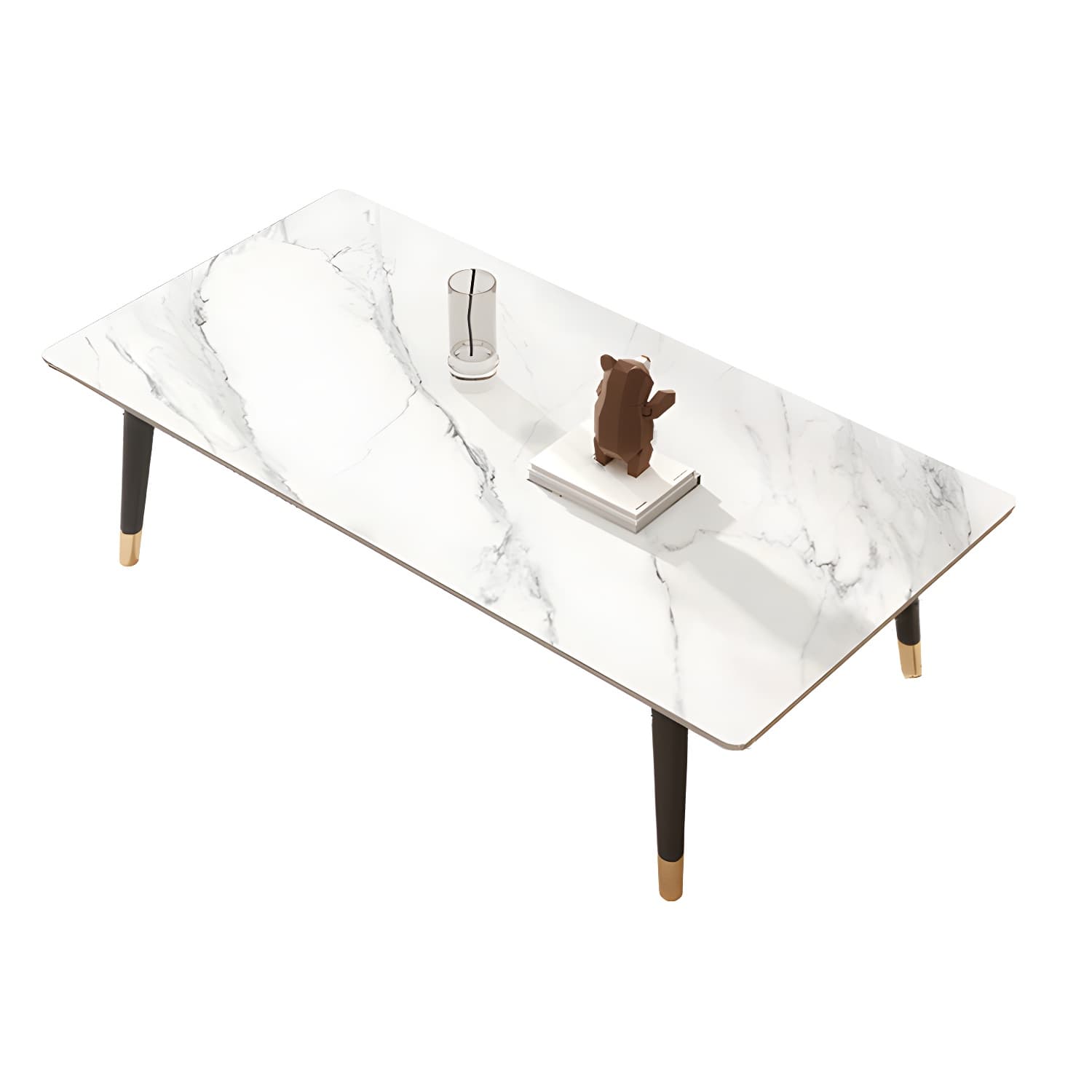4 Legs Single Coffee Table Modern Slate Rectangular Coffee Table - image 5