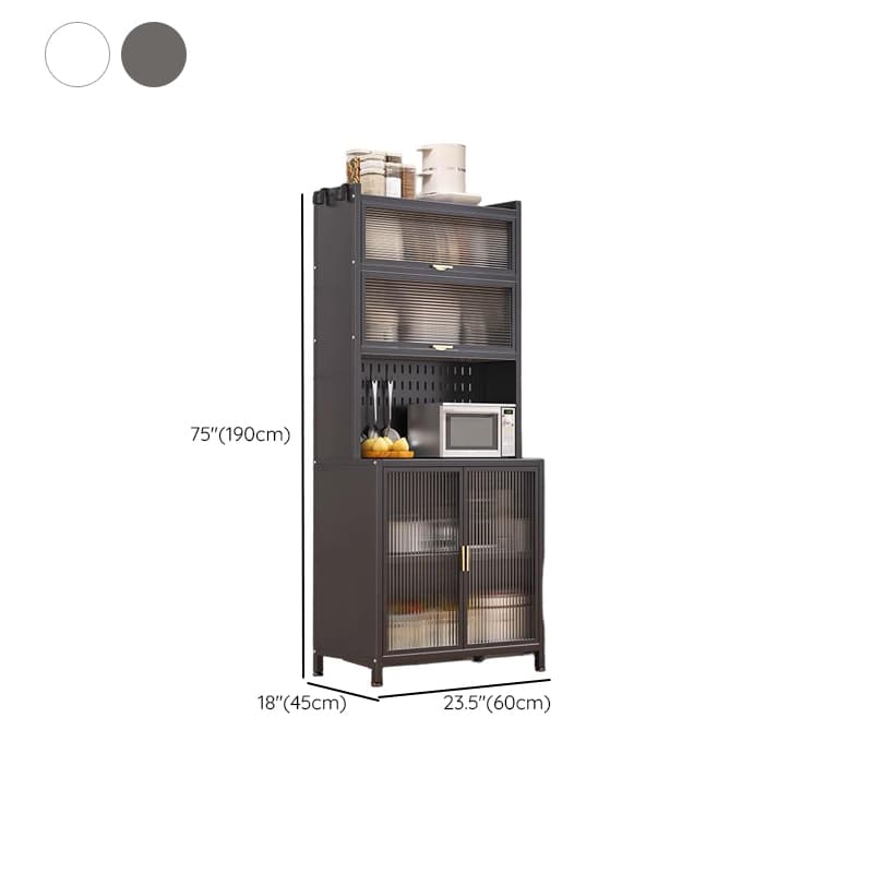 Narrow Sideboard with Hutch, Kitchen Cupboards, Stone Countertop, Adjustable Shelving, and 4 Doors/5 Doors/3 Doors - image 14