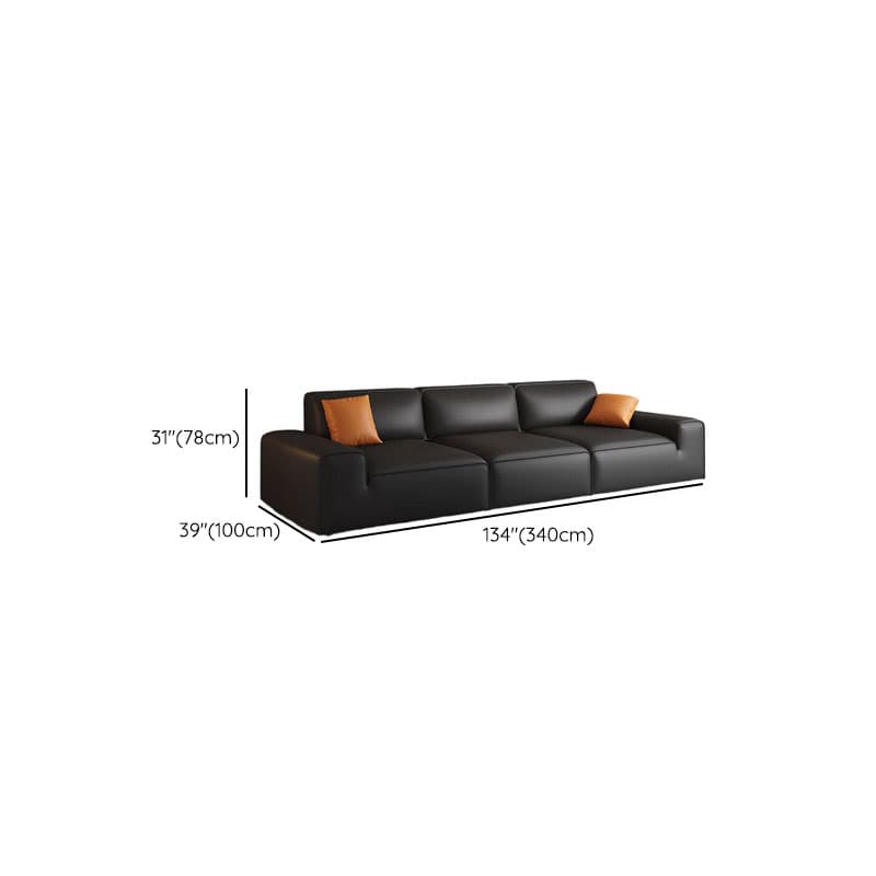 Midnight Black/White Standard Sofa/Loveseat with Armrest for Drawing Room - image 16