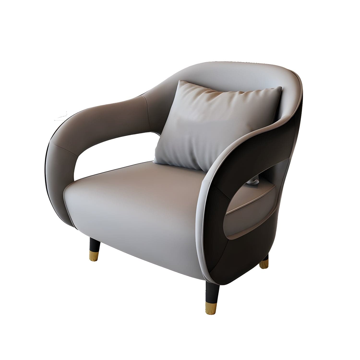 Modern Faux Leather Sectional Sofa Set with Wood Frame and Sponge Seat Fill Material