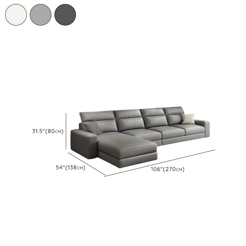 Modern Left L-Shape Latax/Sponge Cushioned Corner Sectional Parlor - image 18
