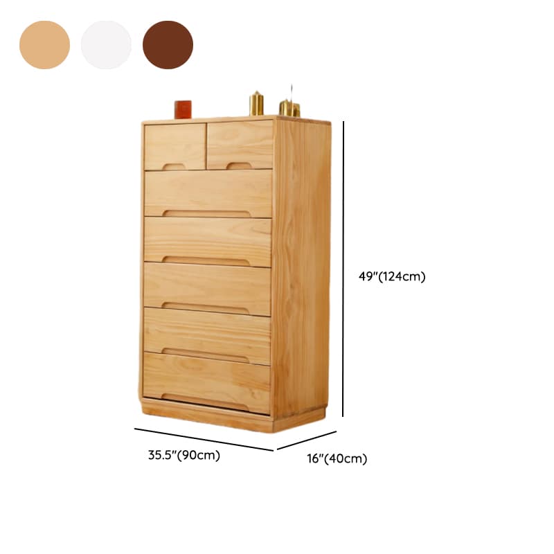 Modern Natural Wood Vertical Lingerie Chest with 6 Drawers/7 Drawers/5 Drawers - image 27