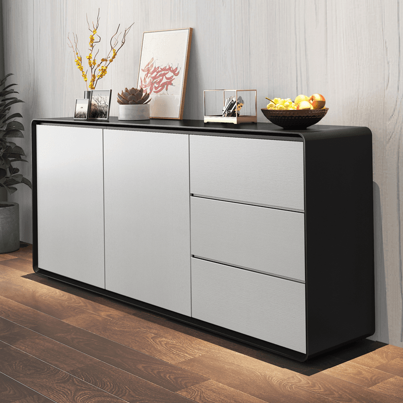 Simplistic Standard/Narrow Sideboard with 3 Drawers, 3 Shelves, Compartment, 2 Doors & Closet - image 3