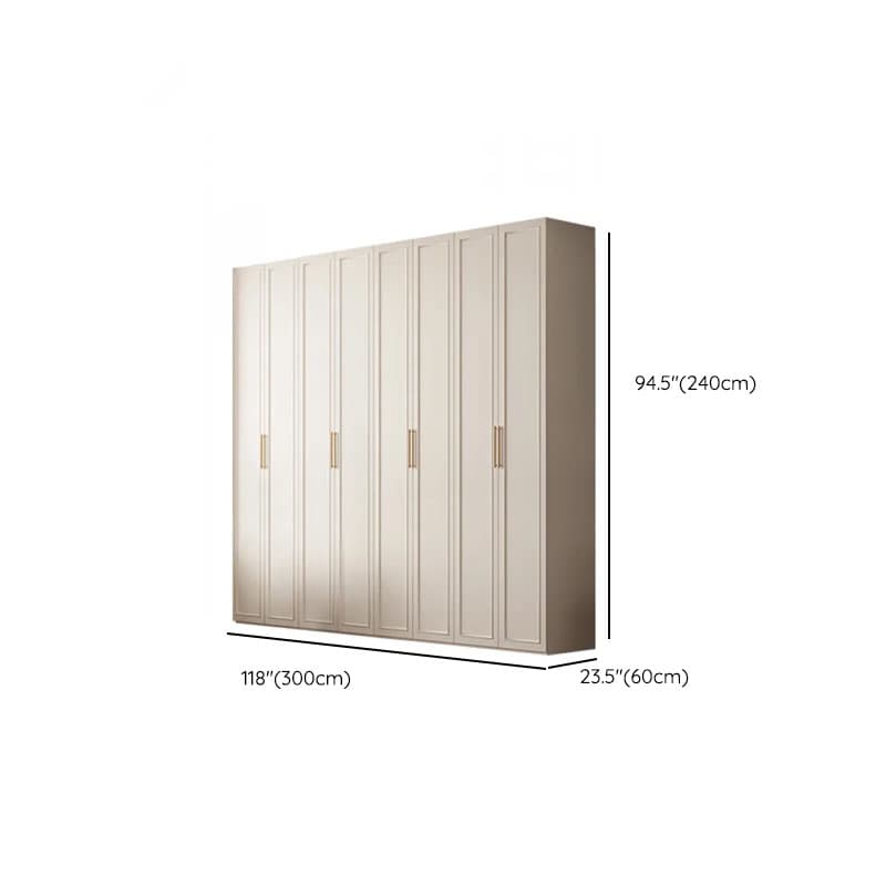 White Casual Wood Independent Armoire Cabinet with Compartments, Soft Close Door, and Interior Shelves - image 30