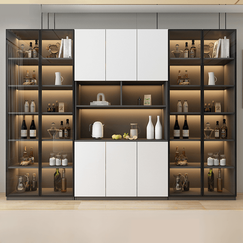 Two Toned Unclosed & Self-supporting Wide Sideboard with 2 Shelves & Benchtop - image 15