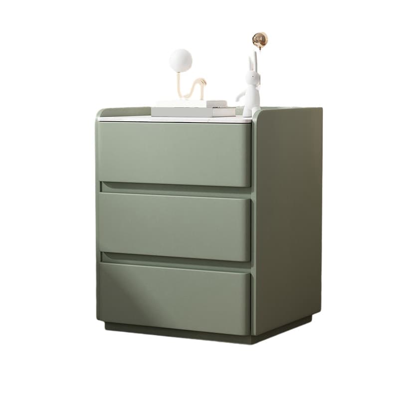Elegant Modern Wooden Nightstand with Three Drawers for Storage in Narrow Size - image 10