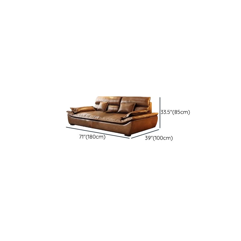 Drawing Room Standard Sofa in Mocha Pu Leather - image 5