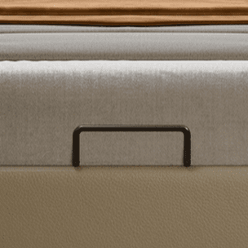 Light Gray Storage Included Panel Bed with 3 Storage Boxes, Natural Wood Frame, and Sponge Upholstery - image 6