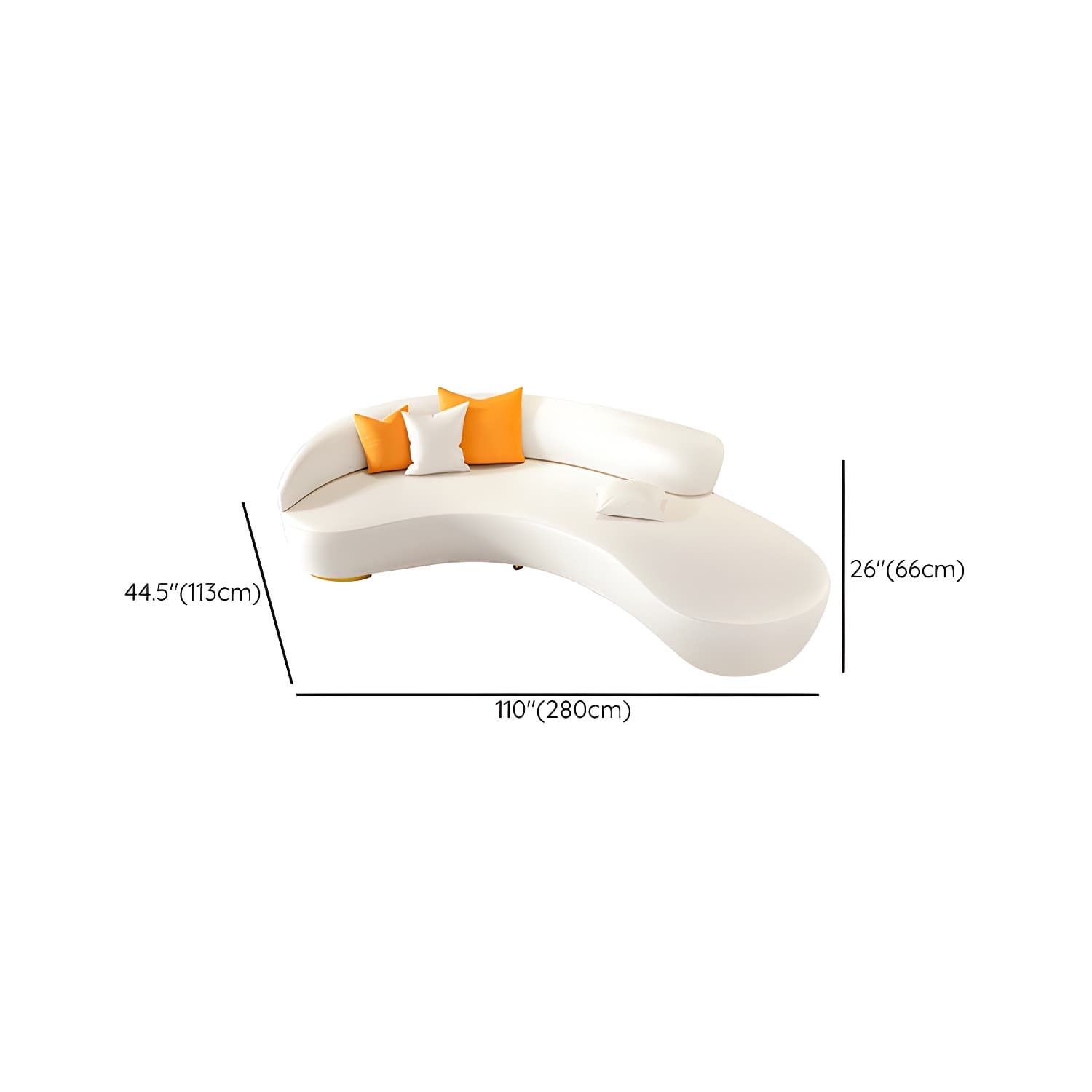 Modern Beige Sectional Sofa with Cushion Back and Wood Frame - image 19