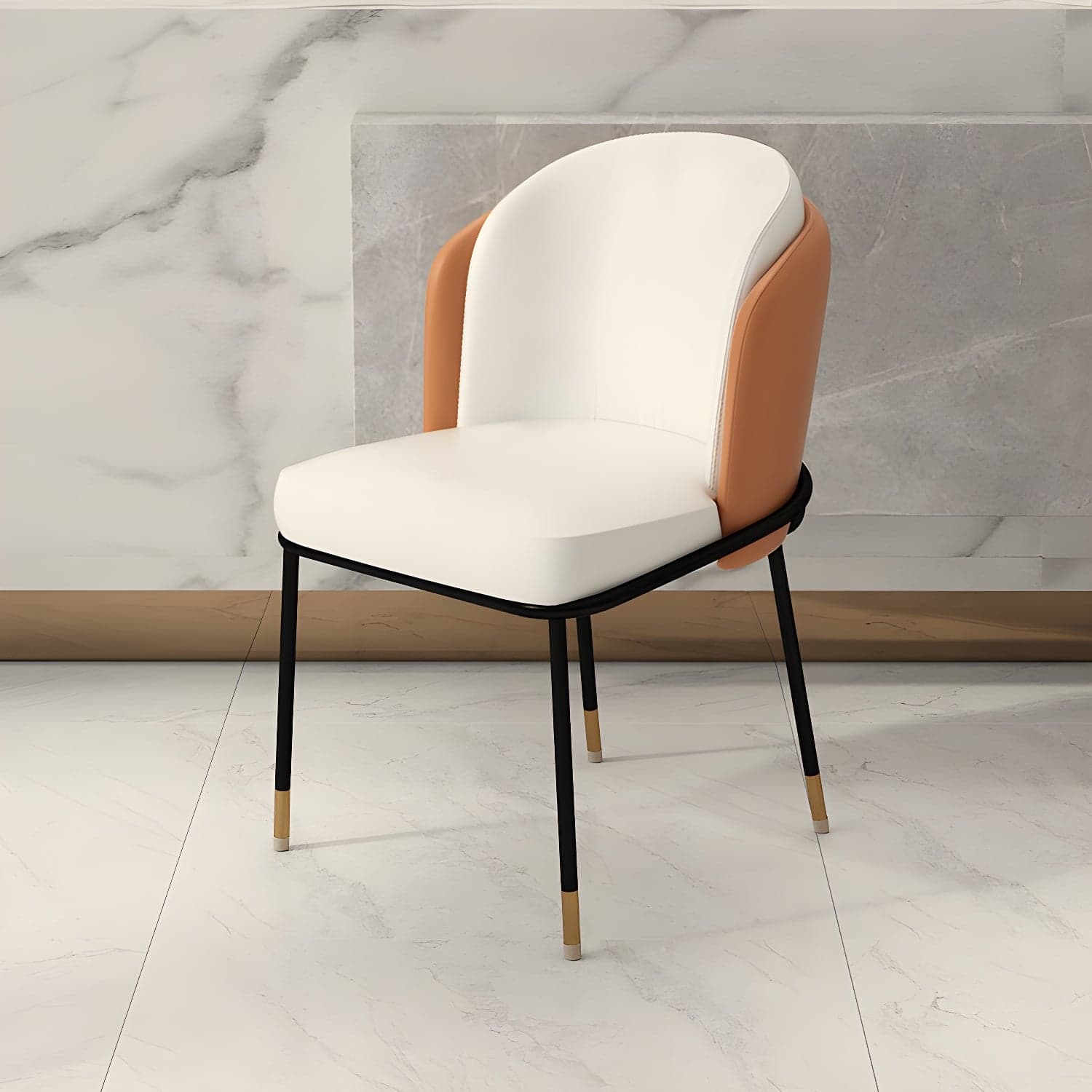 Upholstered Side Chair Modern Style Open Back Armless Chair for Dining Room - image 7