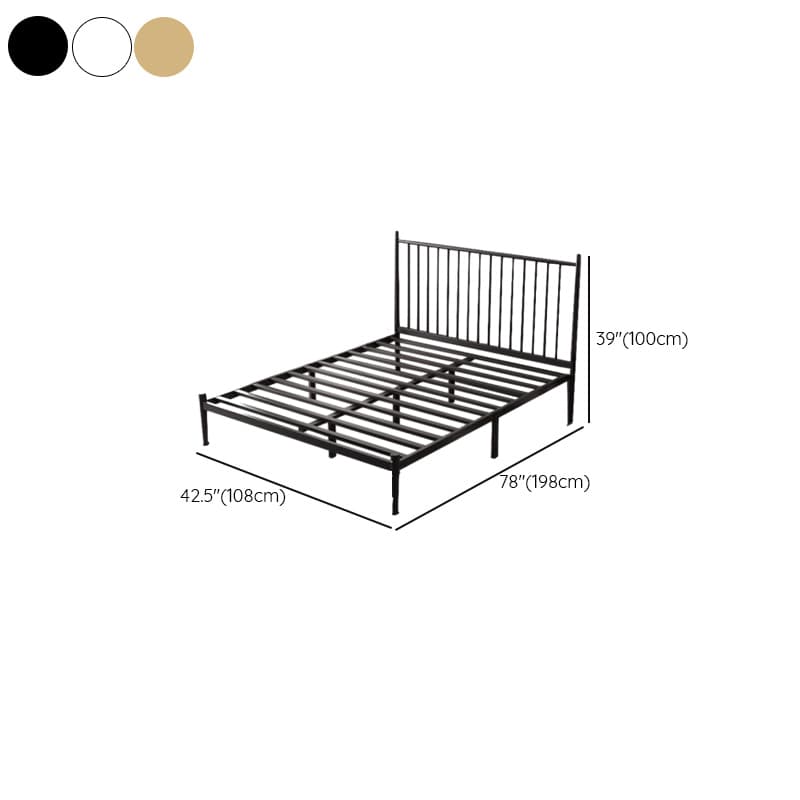 Solid Color Iron Slat Bed for Living Room - image 11