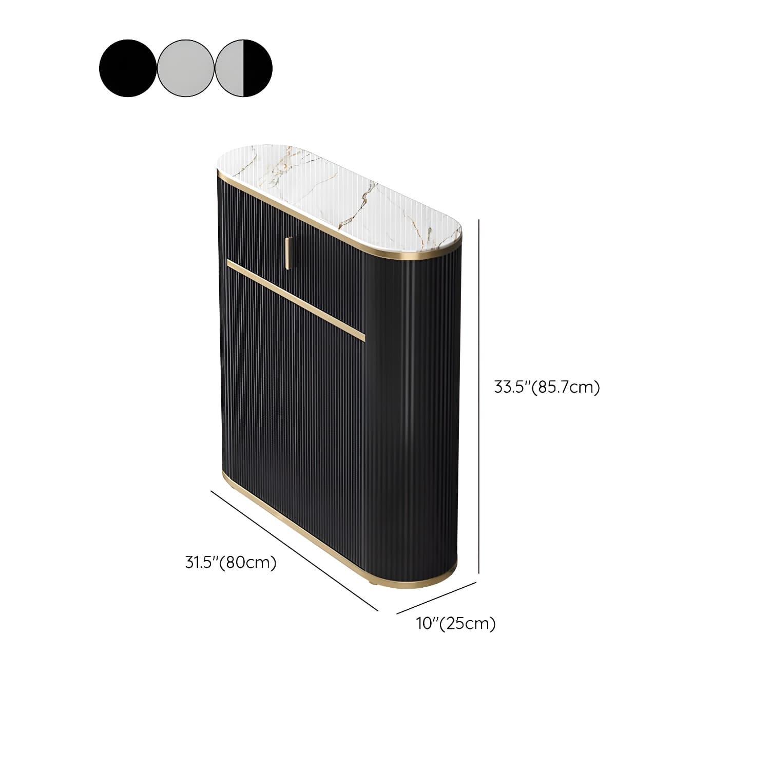 Glam Style Stone Top Sideboard Engineered Wood Side Board for Living Room - image 14