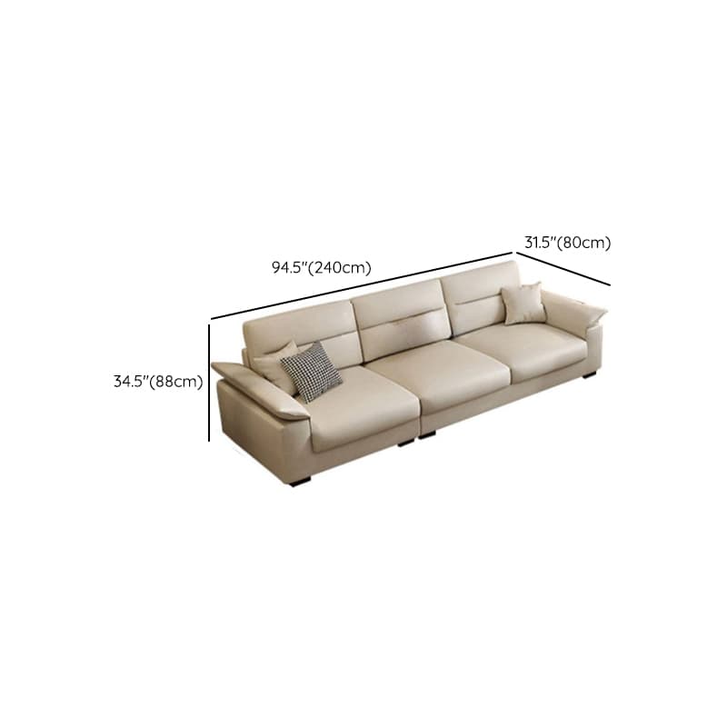 Straight Horizontal 5 Person Memory Foam Filled Sofa Couch with Decorative-stitched Tufting - image 8