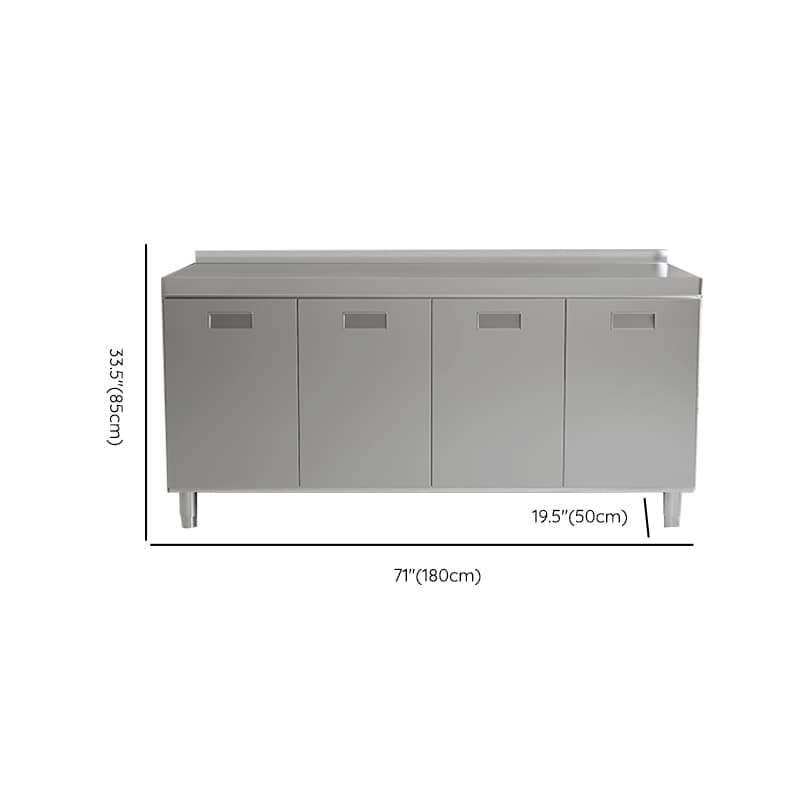 Simple Chrome Standard/Narrow Buffet Table with Alloy Countertop, 3 Doors/4 Doors/2 Doors, 4 Shelves/Three Internal Shelves/2 Shelves, and Functional Storage Cabinet - image 17
