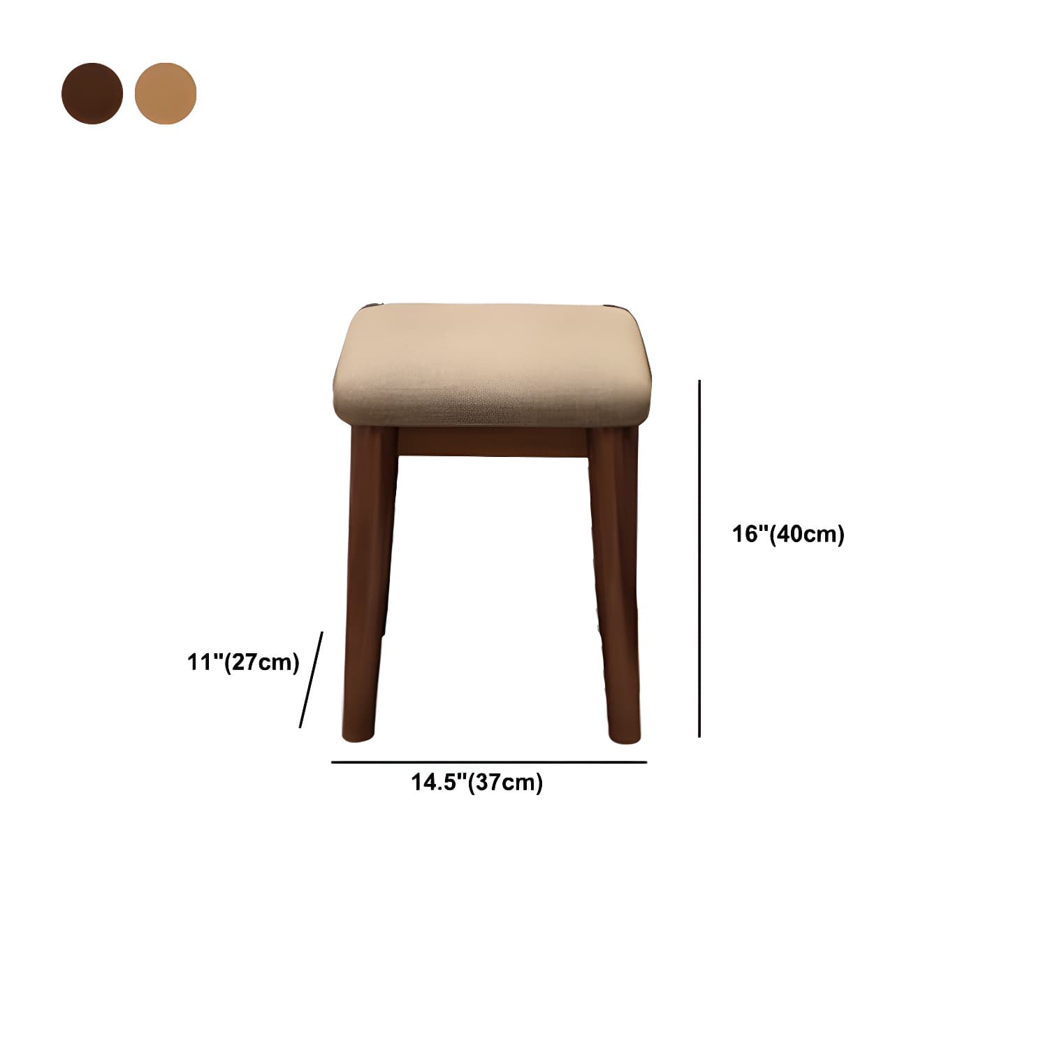 Solid Wood Flip-top Vanity Set Mirrored Vanity Desk Stool Set - image 16
