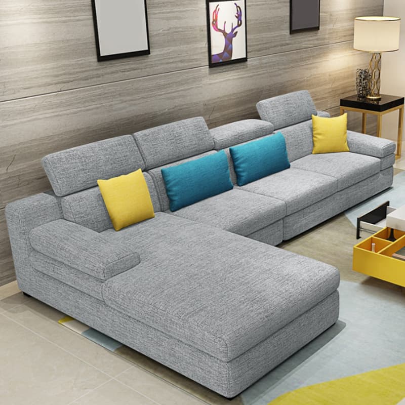 Modern L-Shaped Left Orientation Sectional Sofa in Large Size - image 14