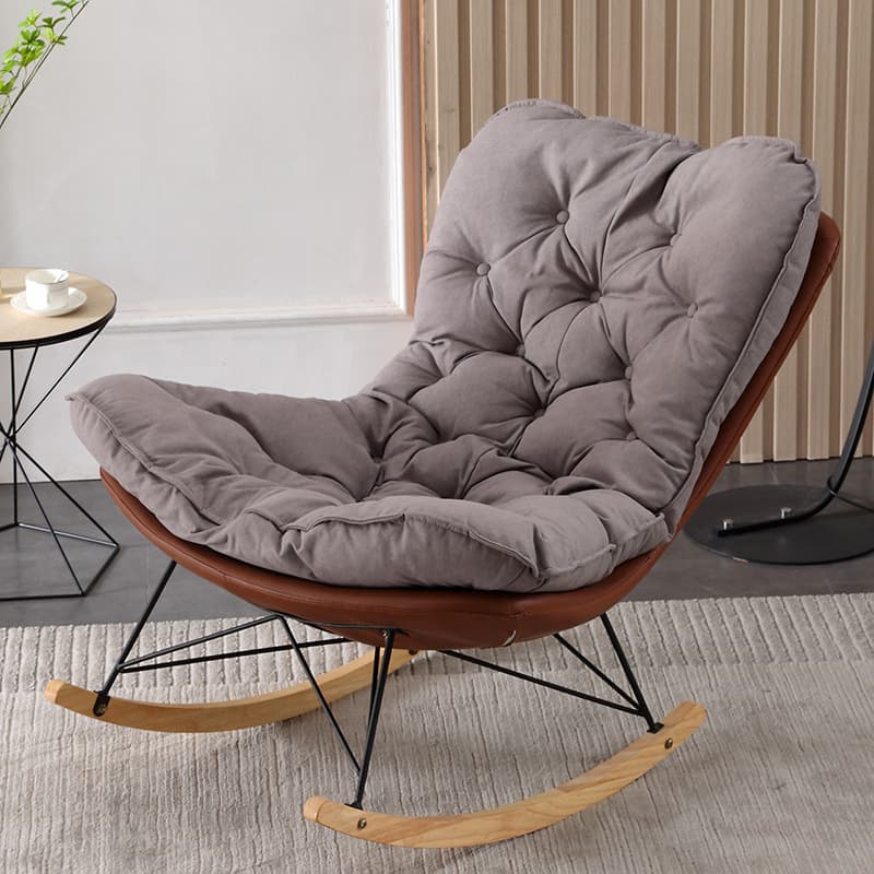 Modish Upholstered Rocking Accent Chair - image 10