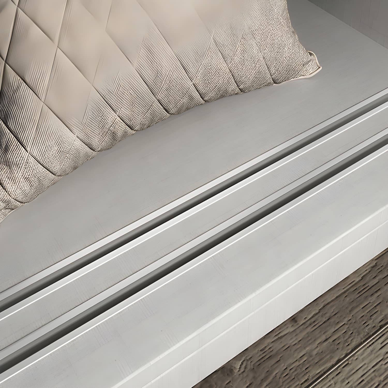 Contemporary Wardrobe Armoire with Garment Rod Wood Wardrobe Closet - image 8