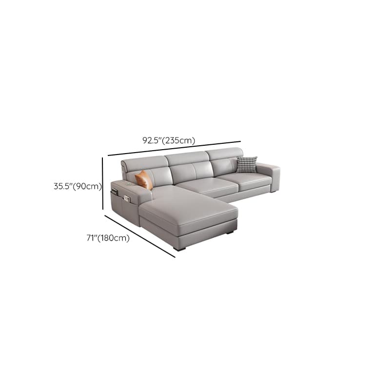 L-Shape/Straight Sofa/Sofa Chaise with USB Port, Left/Horizontal Orientation - image 26