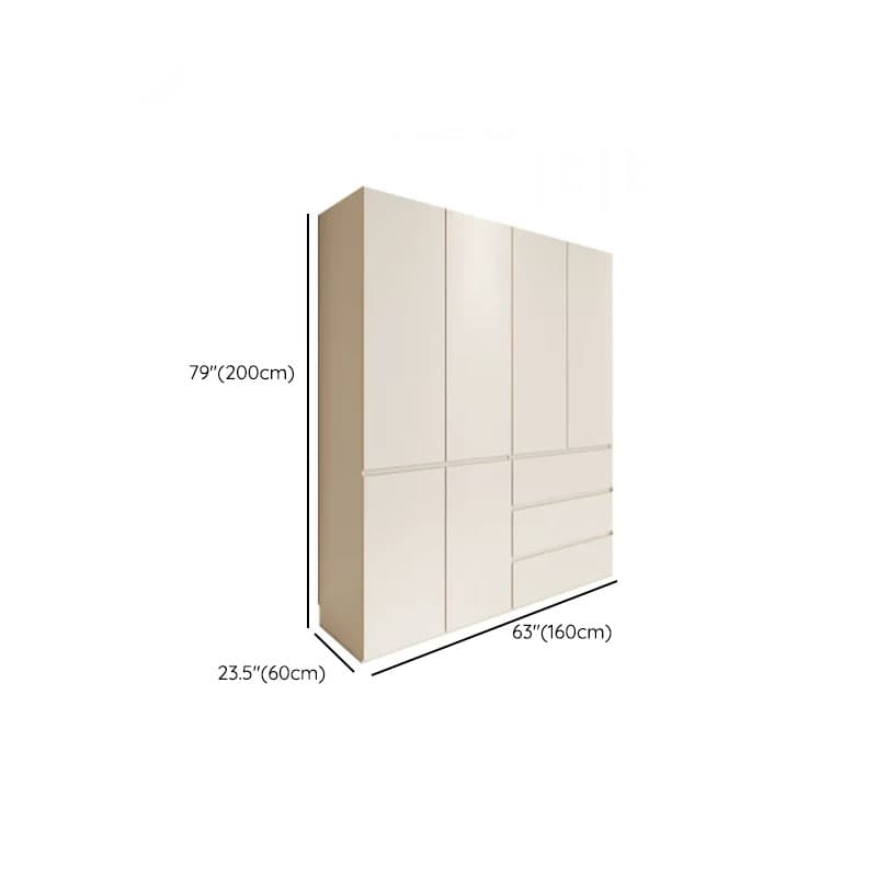 Beige Manufactured Wood Independent Wardrobe Closet with Soft Close Drawer, Soft Close Door, Interior Shelves, and Articulated Mechanism - image 8