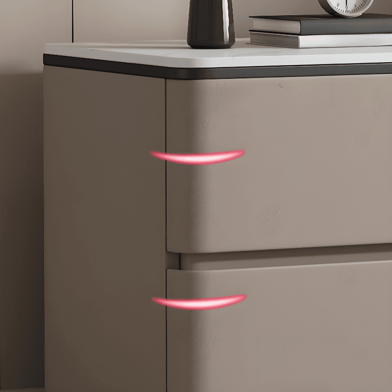 Organic Modern Nightstand With Drawer Organization, 2 Drawers, and Stone Countertop - image 12