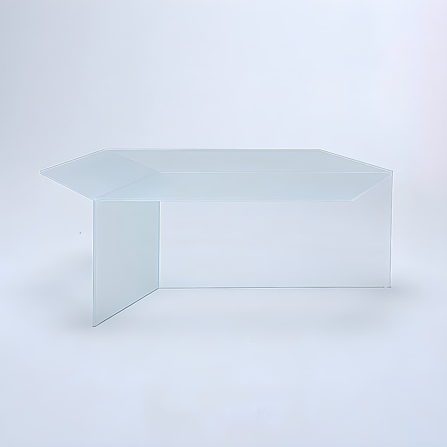 Geometric Clear Acrylic Coffee Table Modern Colored Cocktail Table - image 16