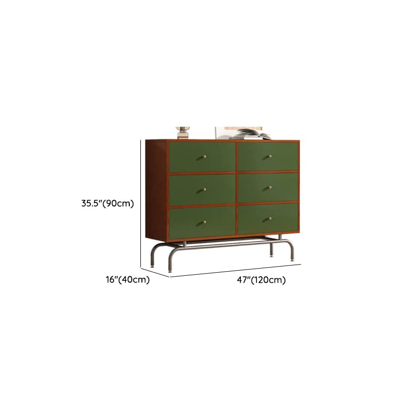 Cocoa Simple Manufactured Wood Console Dresser with 6 or 9 Drawers in Horizontal or Vertical Orientation - image 9