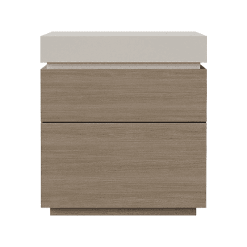 Organic Modern Nightstand With Drawer Organization, 3 Drawers, 1 Shelf, and Real Wood Countertop - image 3