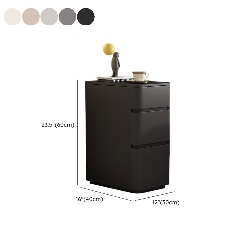 Stylish 3 Tiers Nightstand With Drawer Storage in Artificial Leather - image 13