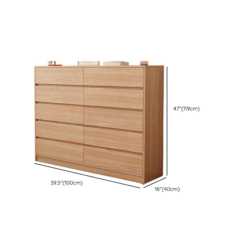 Natural Simplistic Natural Wood Double Dresser/Bachelor Chest/Lingerie Chest with 6/8/5 Drawers in Horizontal/Vertical Orientation - image 20