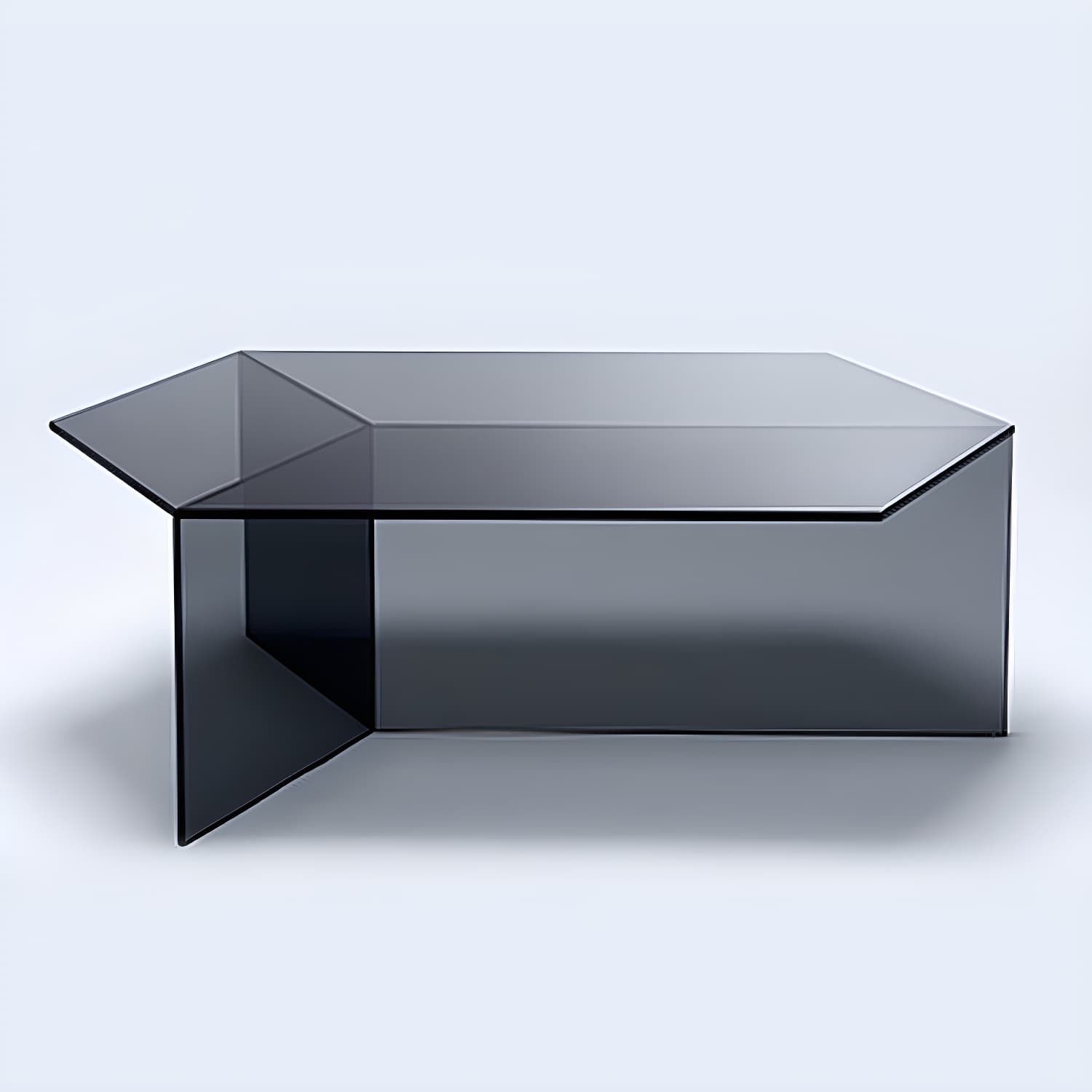 Geometric Clear Acrylic Coffee Table Modern Colored Cocktail Table - image 13