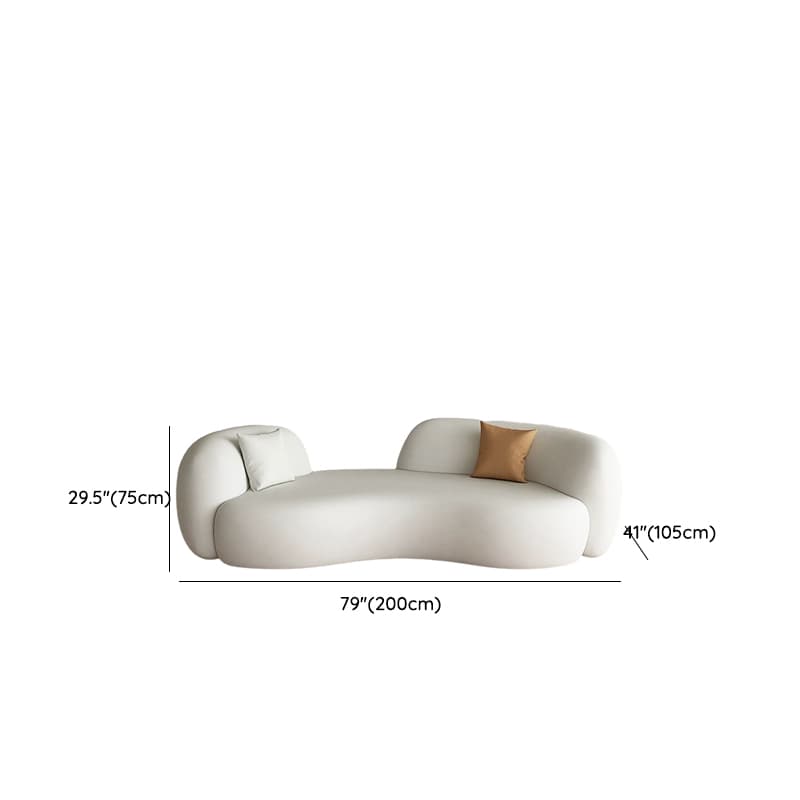 Scandinavian Style Standard 21-28 inches White Wood Sofa Without Storage, No Distressing - image 14