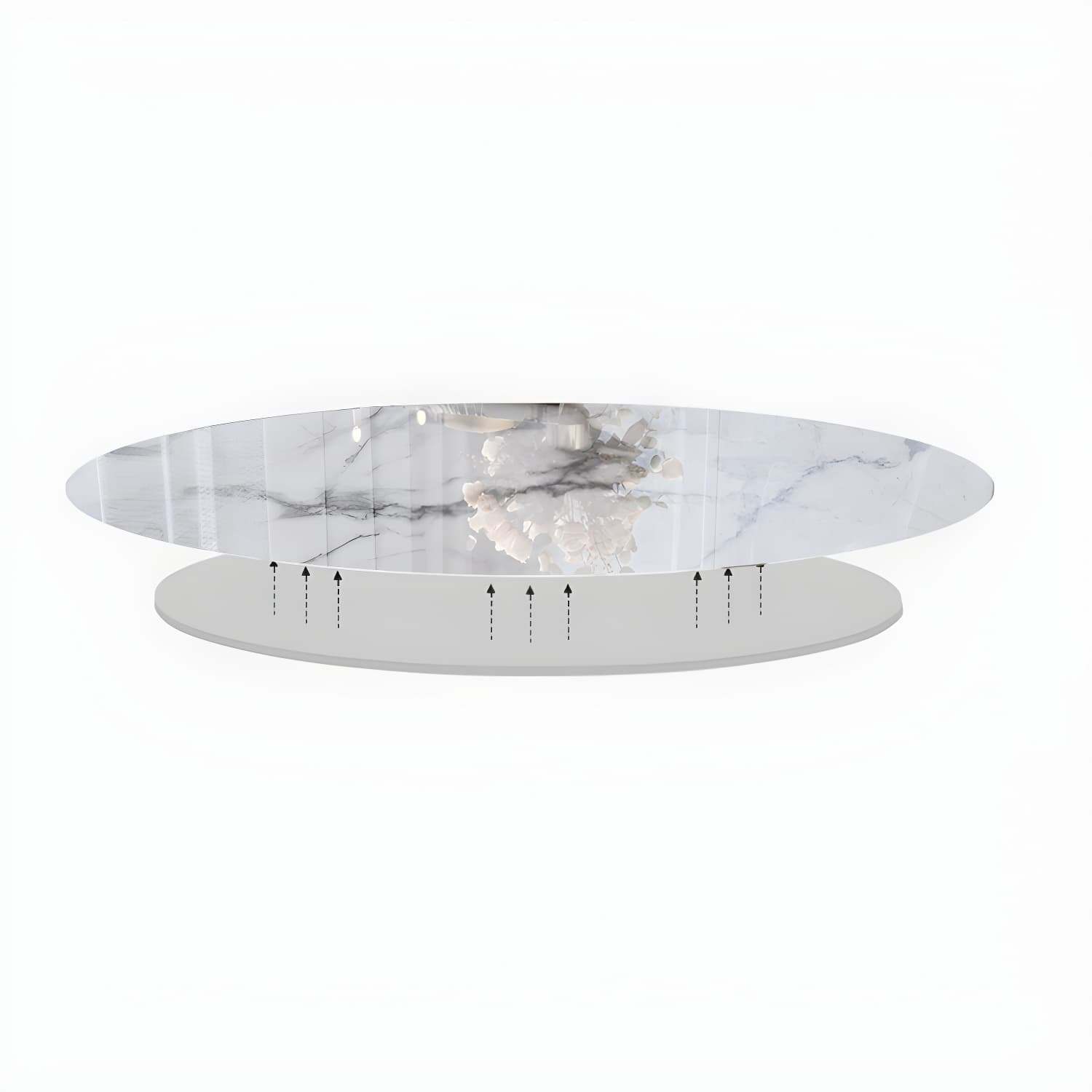 1/5/7/9 Pcs Dining Set with Round Marble Table and Padded Chairs - image 9