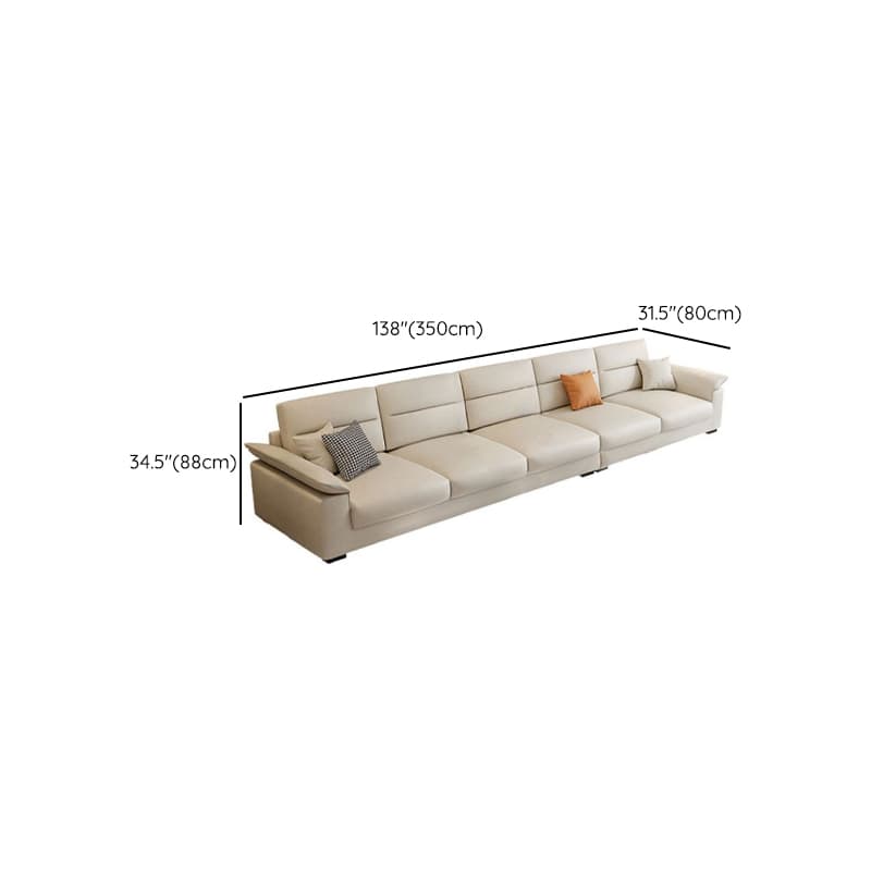 Straight Horizontal 5 Person Memory Foam Filled Sofa Couch with Decorative-stitched Tufting - image 12