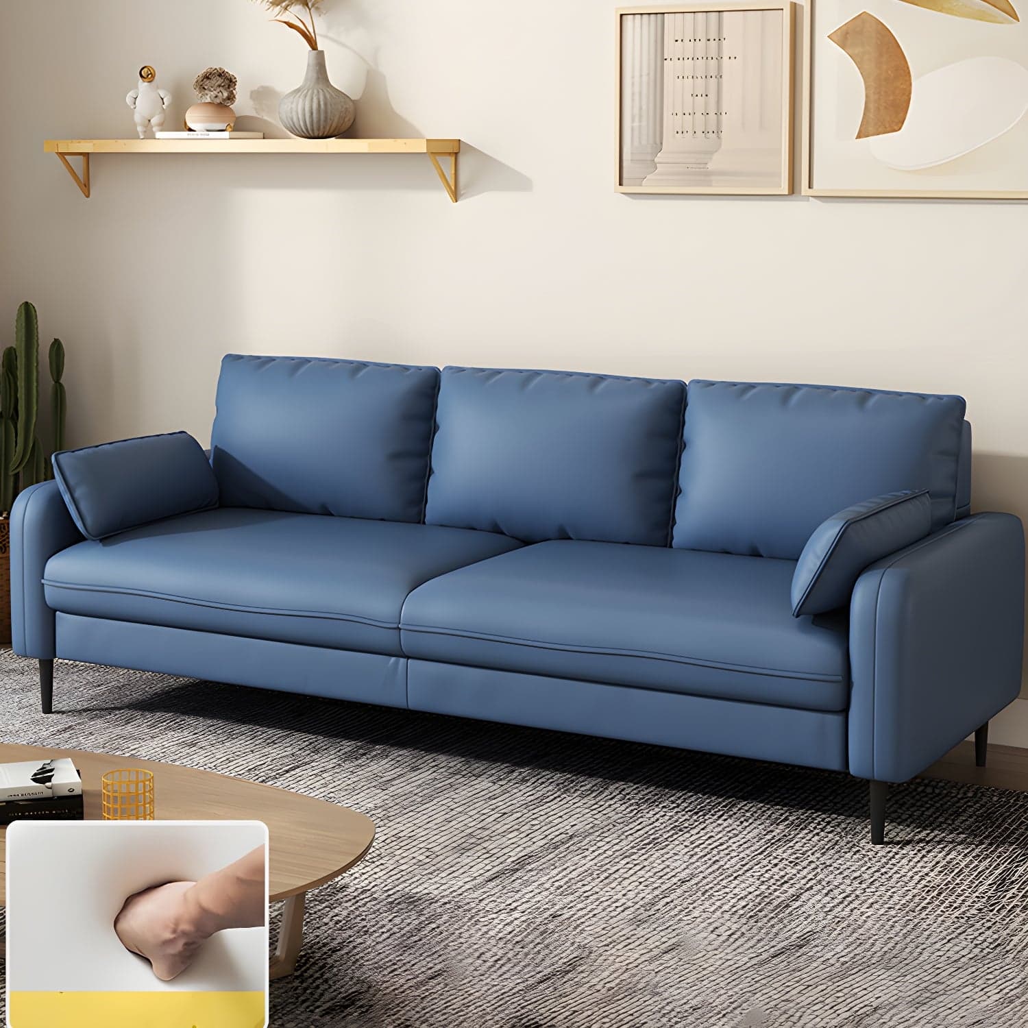Modern Pillow Back Sofa with Storage Not Included for 35-40 Women - image 11