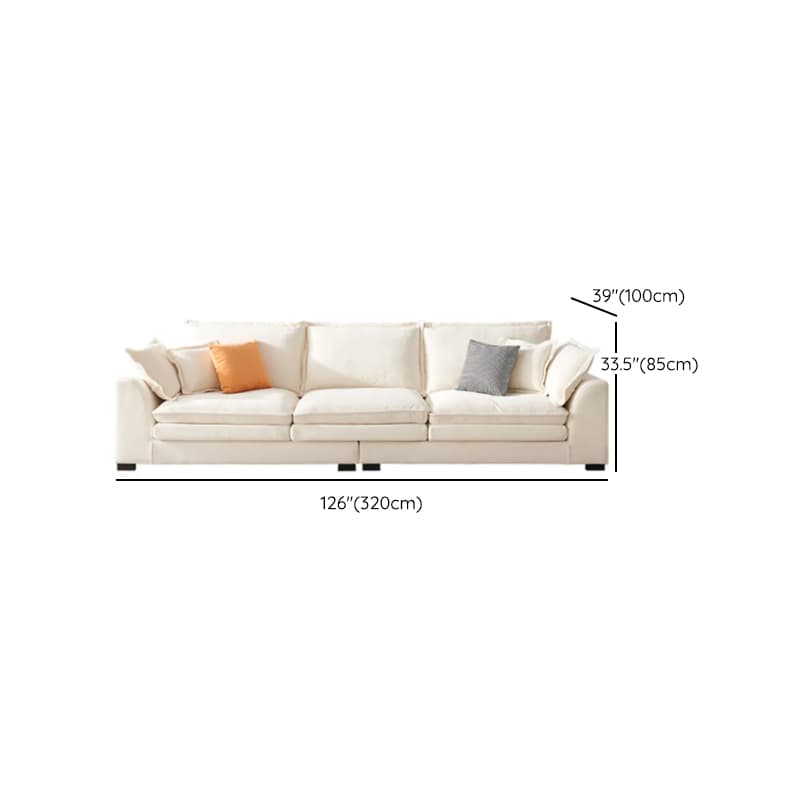 Minimalist Straight/L-Shape Horizontal/Right Sofa Couch /Sofa Chaise in Cream with Concealed Support - image 20